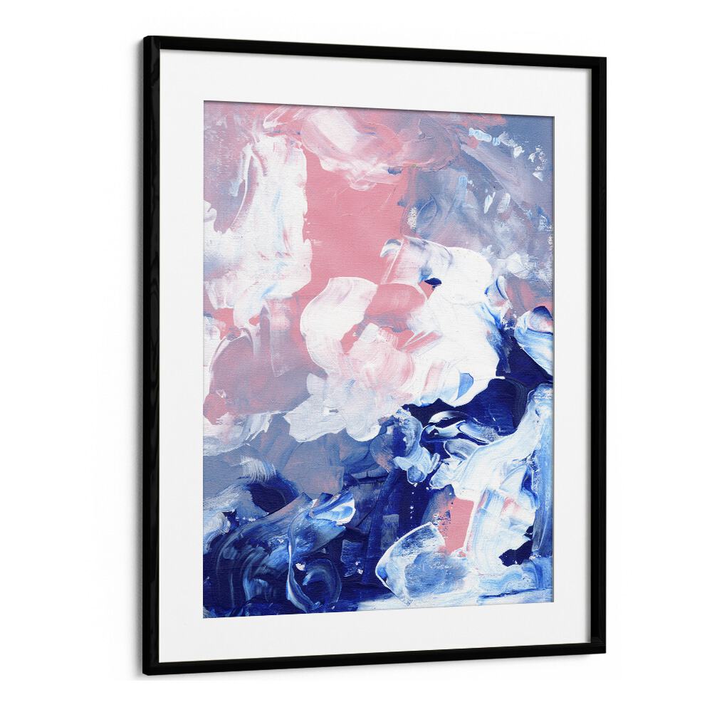 candy clouds by ejaaz haniff abstract art prints in Black Frame With Mount