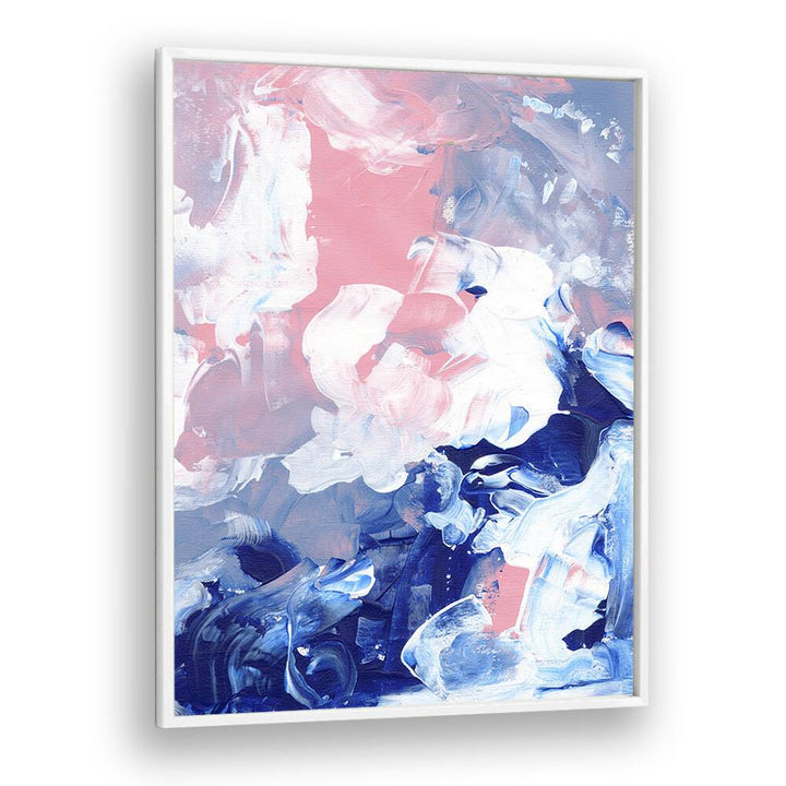 candy clouds by ejaaz haniff abstract art prints in White Plain Frame