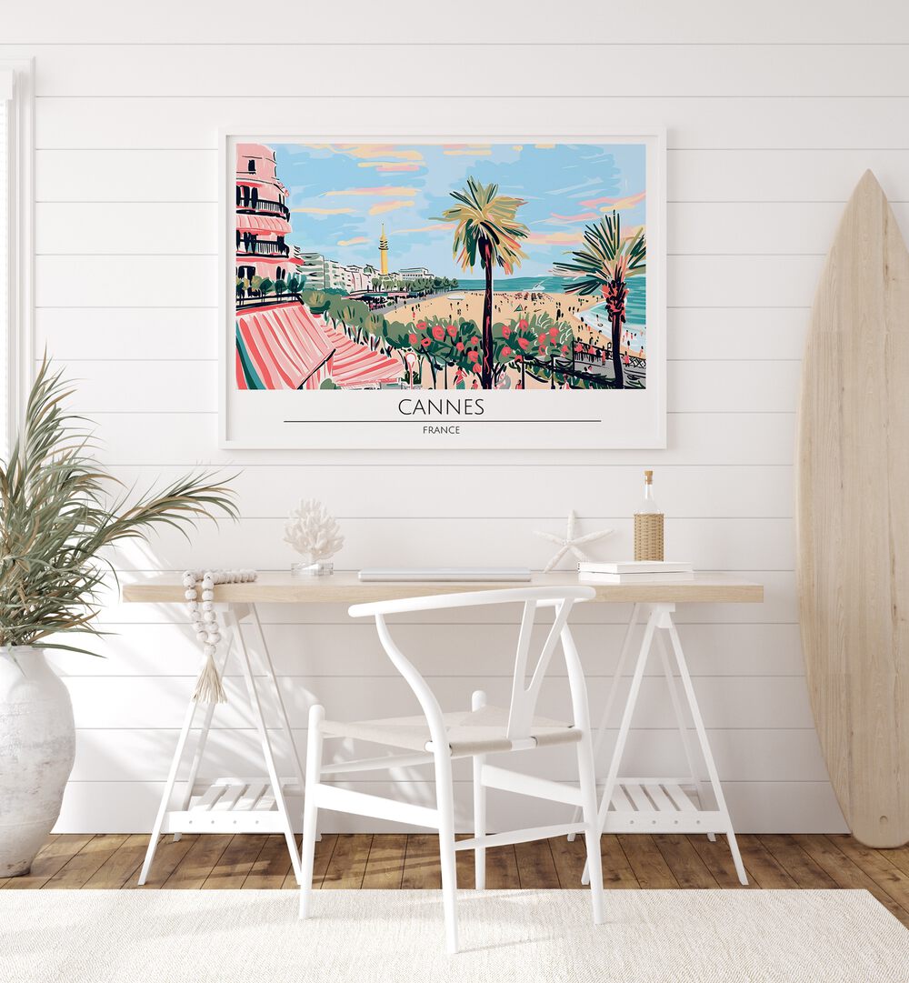 cannes city-france travel posters Artwork I placed on a Wall 