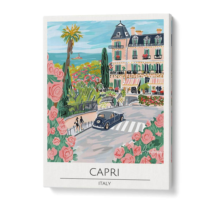 capri-italy travel posters in Gallery Wrap