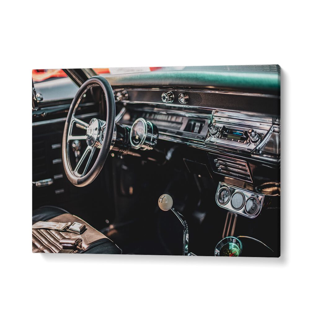 car interior car poster in Gallery Wrap