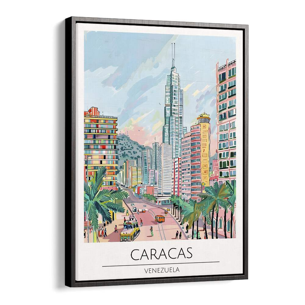 caracas-venezuela travel posters in Black Floater Frame