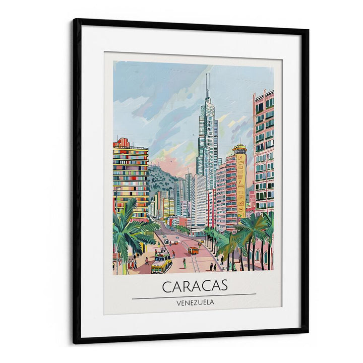 caracas-venezuela travel posters in Black Frame With Mount