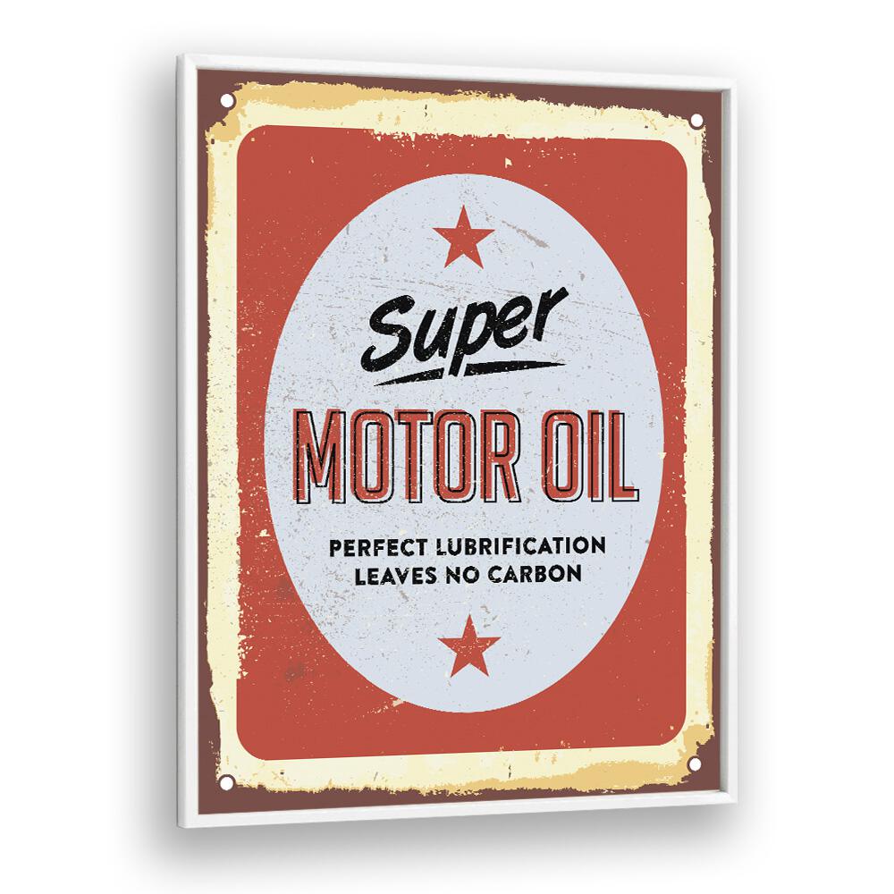 carbon oil car poster in White Plain Frame