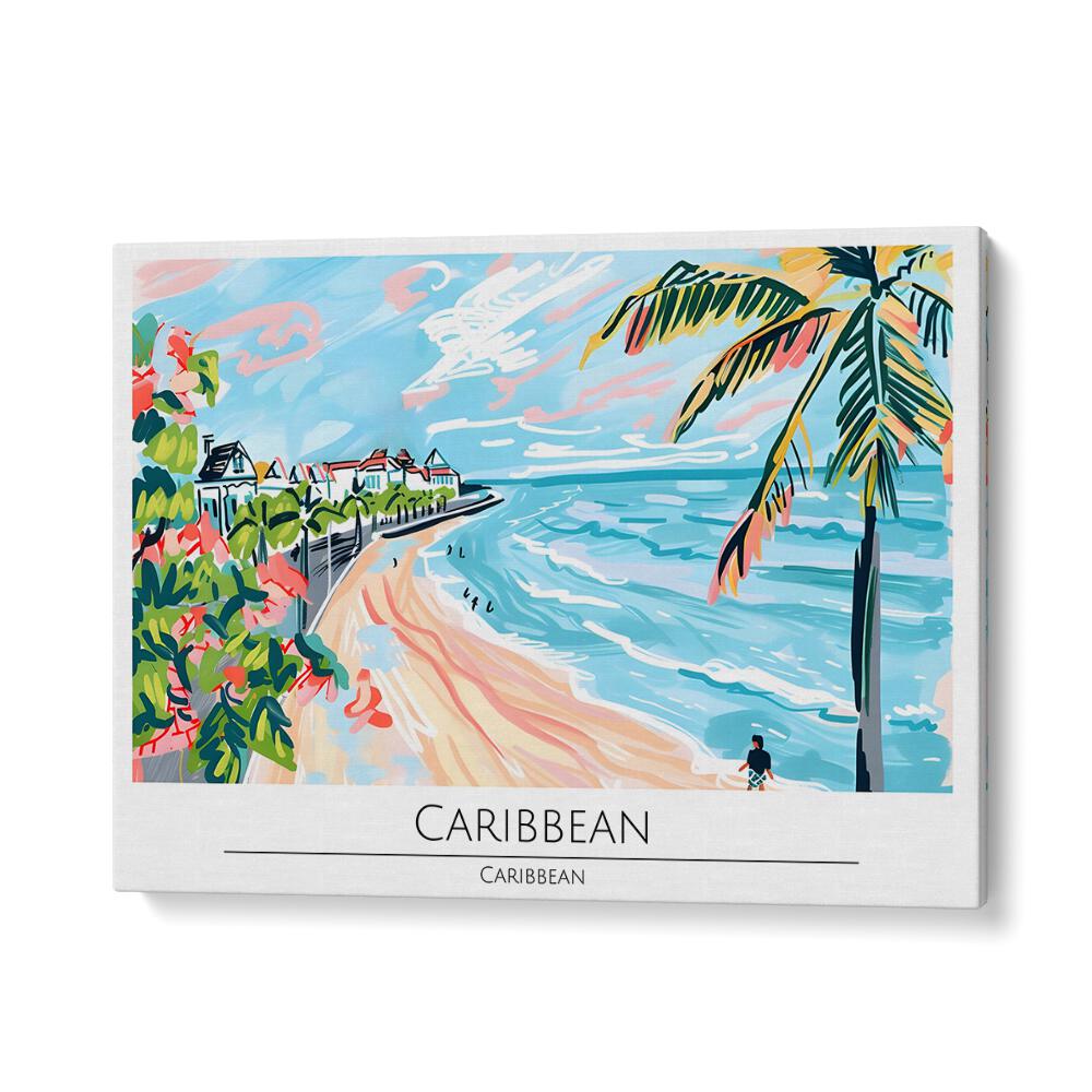 caribbean travel posters in Gallery Wrap