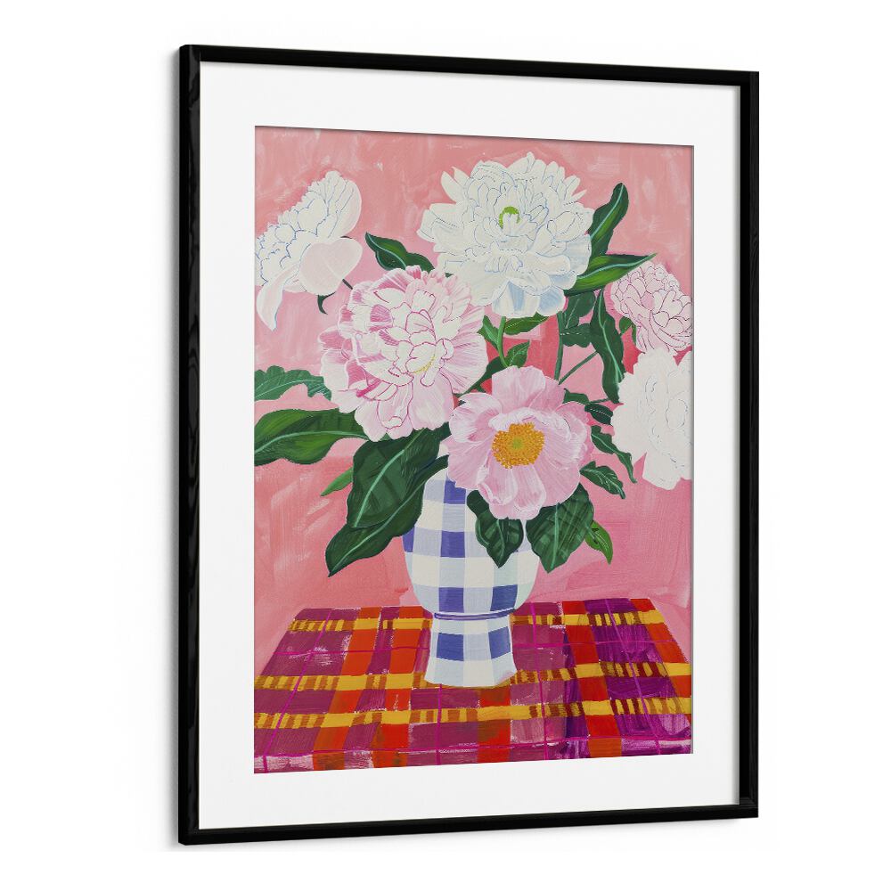 carnation electric wall art prints in Black Frame With Mount