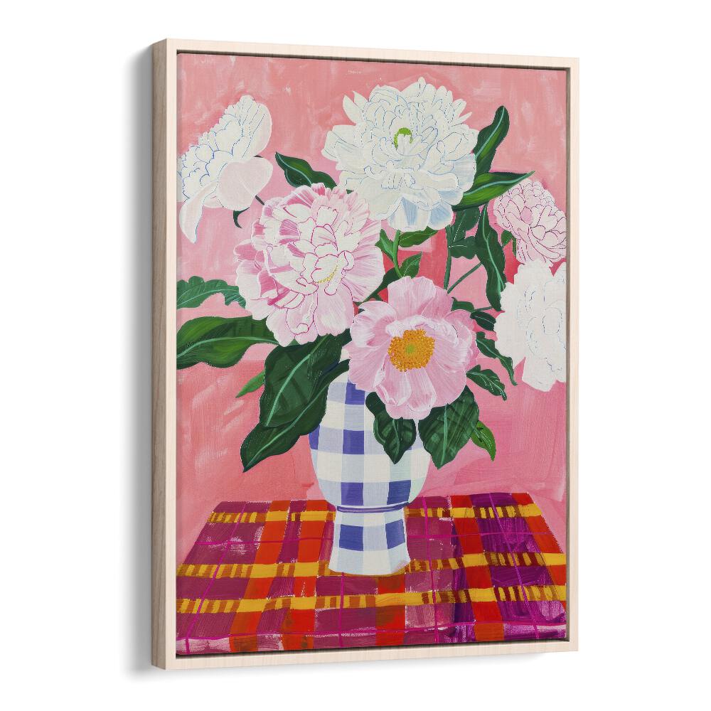 carnation electric wall art prints in Oak Wood Floater Frame