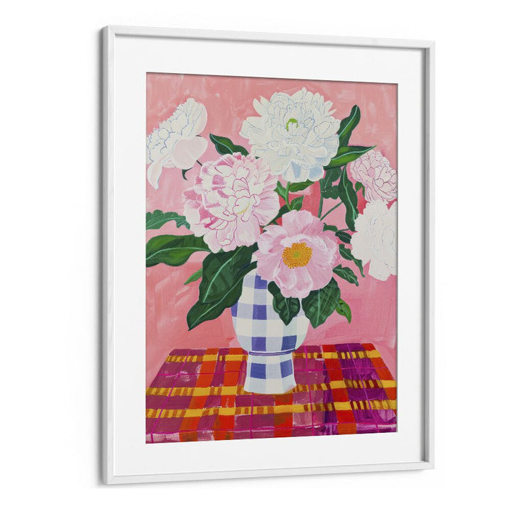 carnation electric wall art prints in White Frame With Mount 