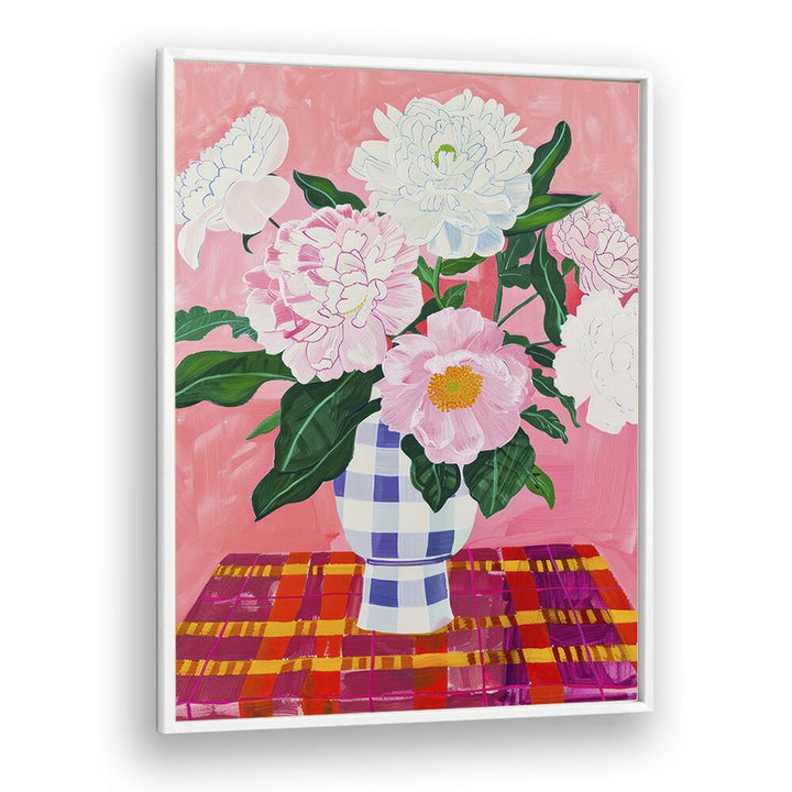 carnation electric wall art prints in White Plain Frame