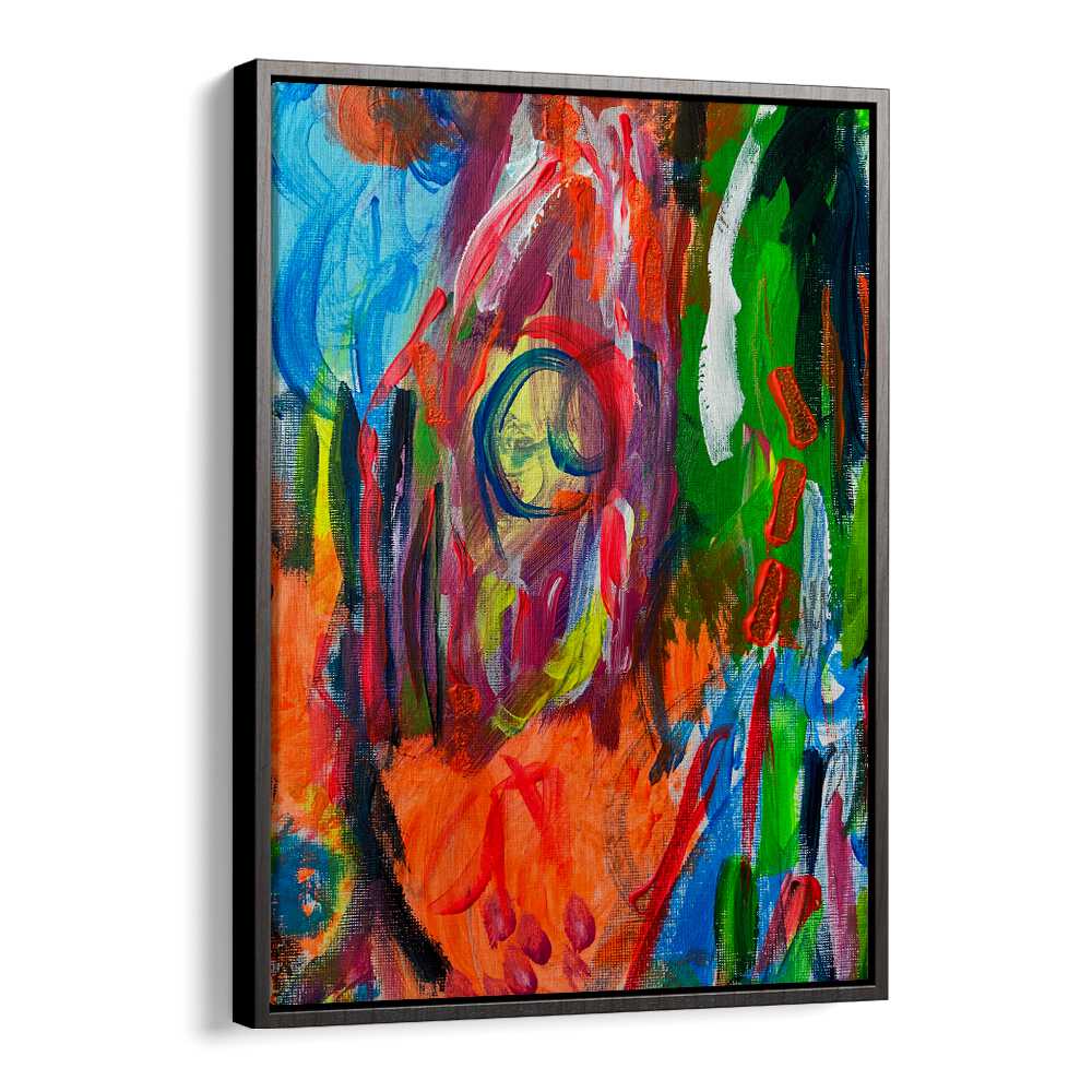 catching up abstract paintings in Black Floater Frame