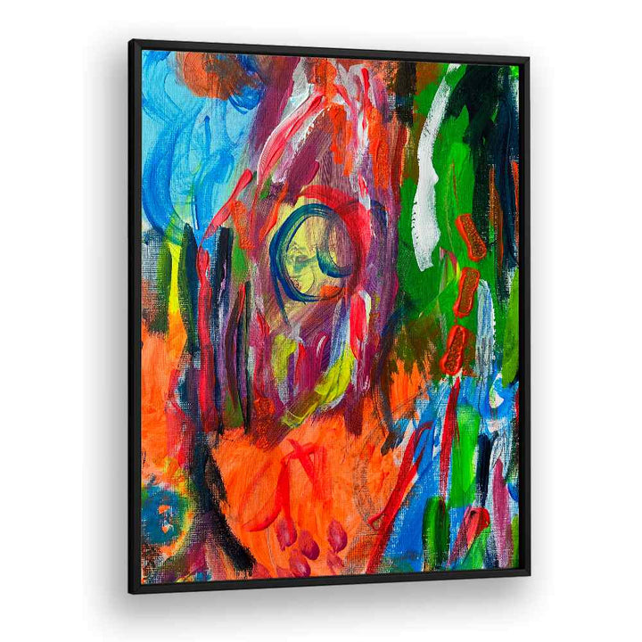 catching up abstract paintings in Black Plain Frame