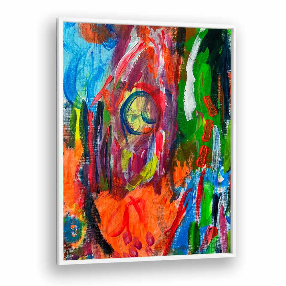 catching up abstract paintings in White Plain Frame