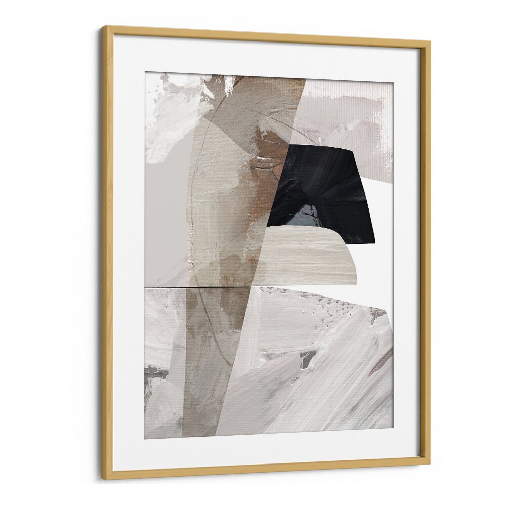 caves by dan hobday abstract art abstract paintings in Oak Wood Frame With Mount