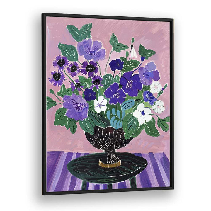 ceramic bouquet bliss electric wall art prints in Black Plain Frame