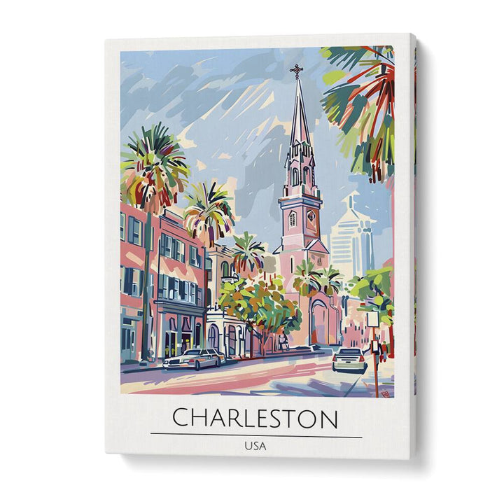 charleston-usa travel posters in Gallery Wrap