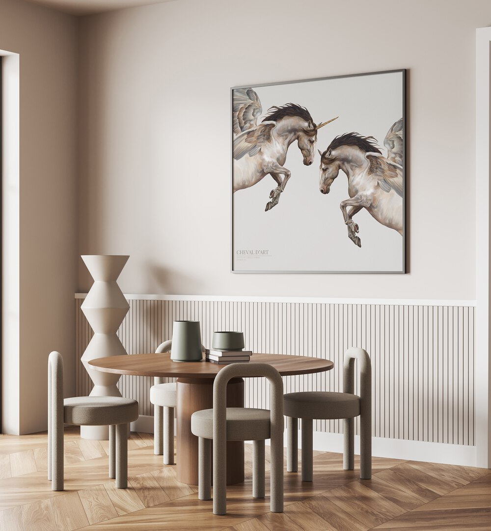 cheval d'art by gabriella roberg wall art prints Artwork II placed on a wall