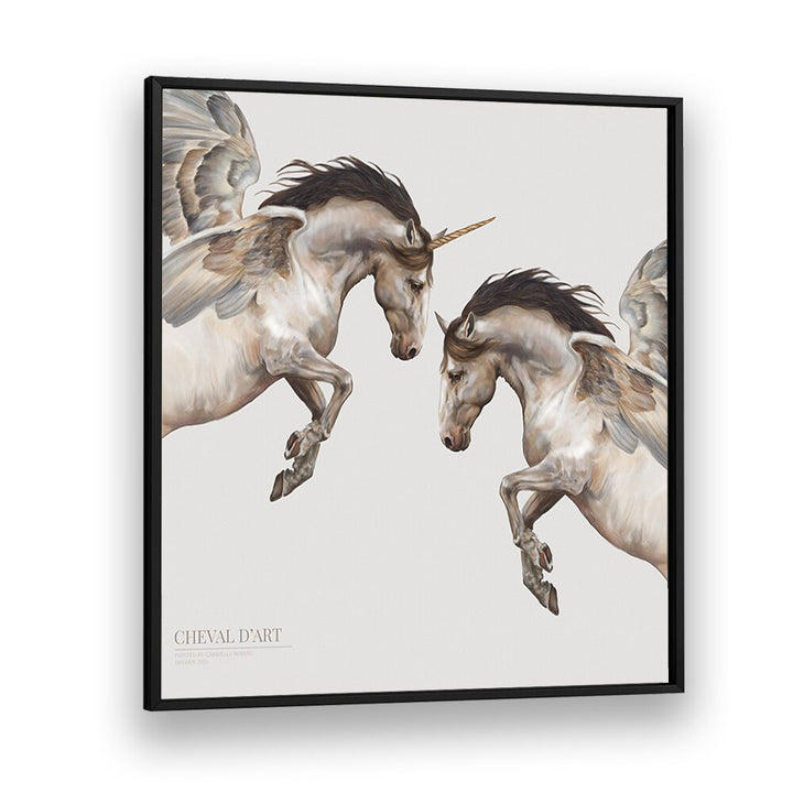 cheval d'art by gabriella roberg wall art prints in Black Plain Frame