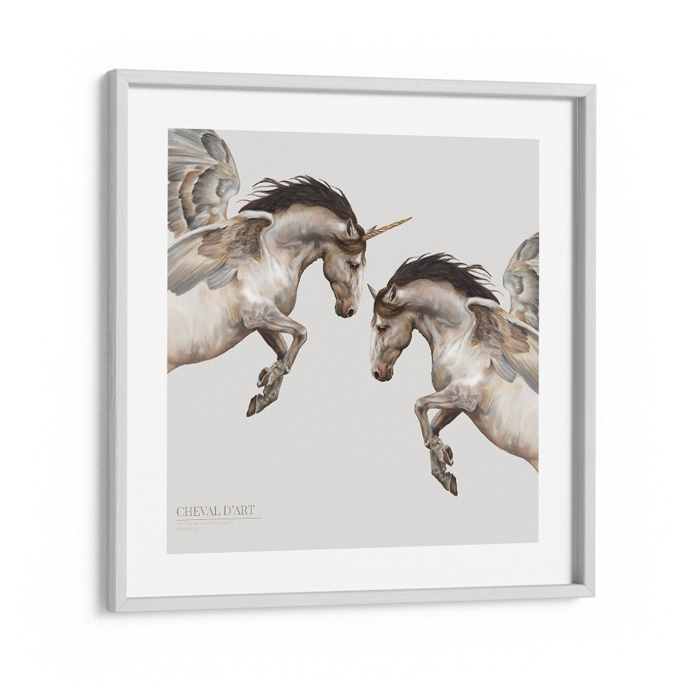 cheval d'artby gabriella roberg wall art prints in White Frame With Mount