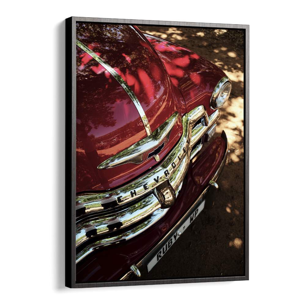 chevy II car poster in Black Floater Frame