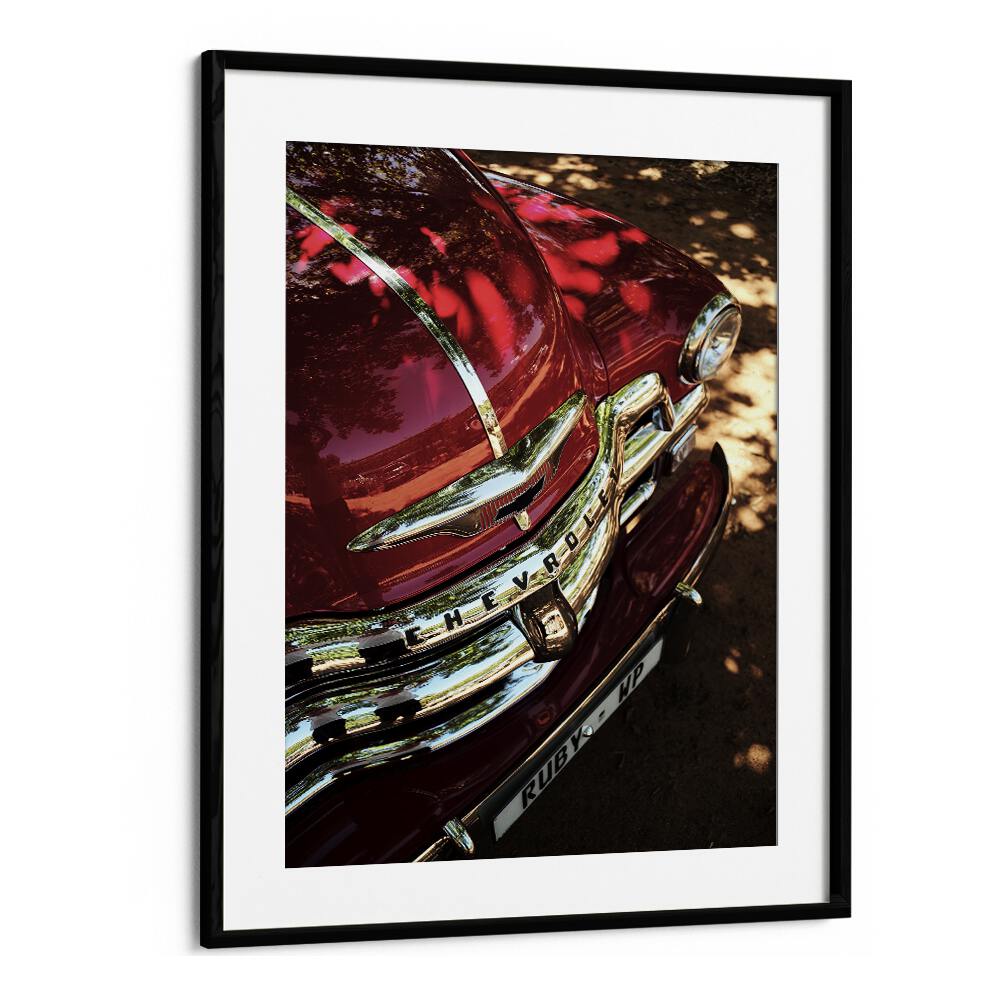 chevy II car poster in Black Frame With Mount