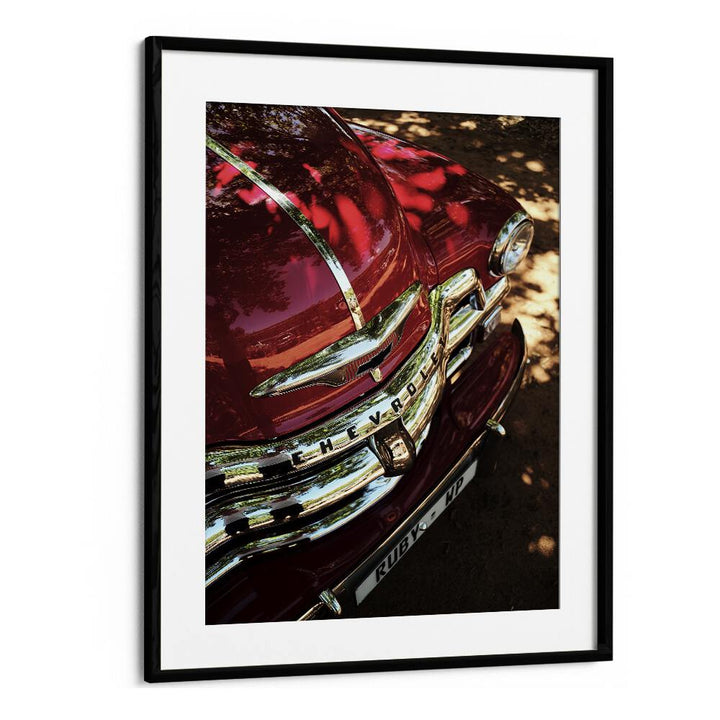 chevy II car poster in Black Frame With Mount