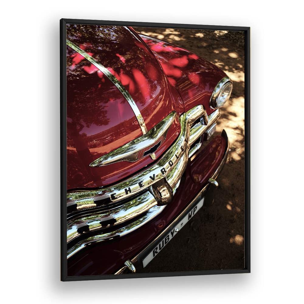 chevy II car poster in Black Plain Frame