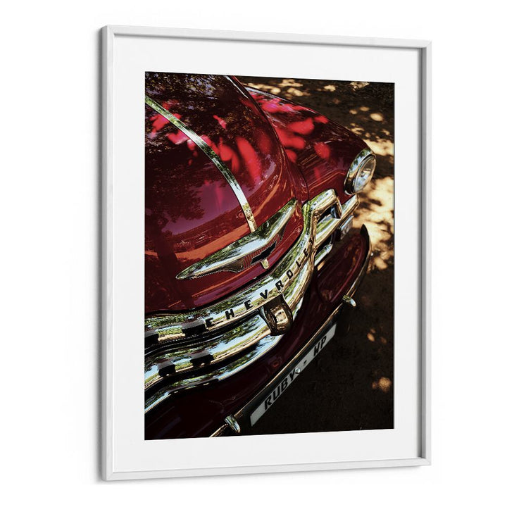 chevy II car poster in White Frame With Mount