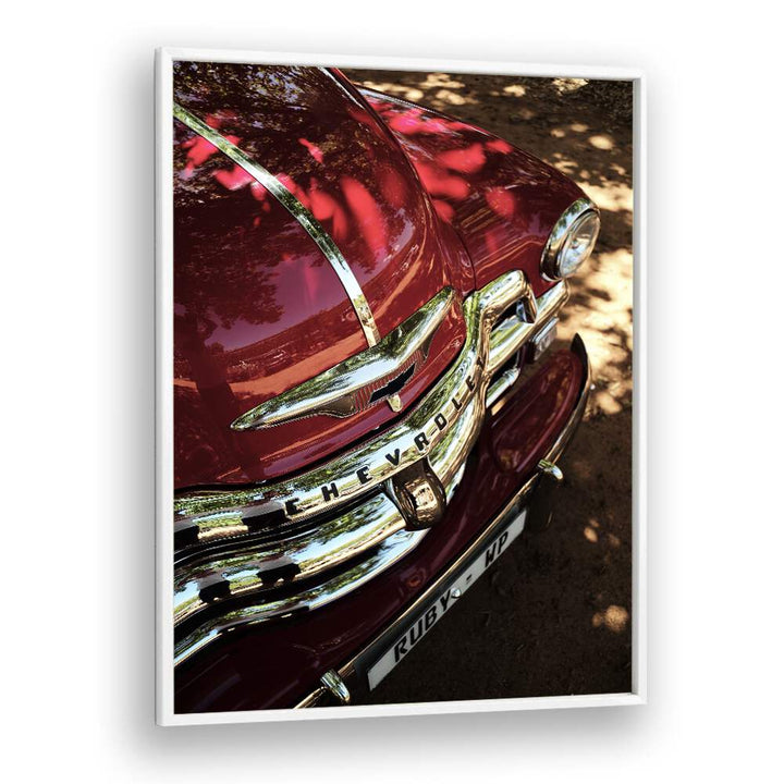 chevy II car poster in White Plain Frame