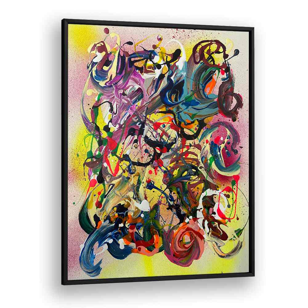 chugi abstract paintings in Black Plain Frame