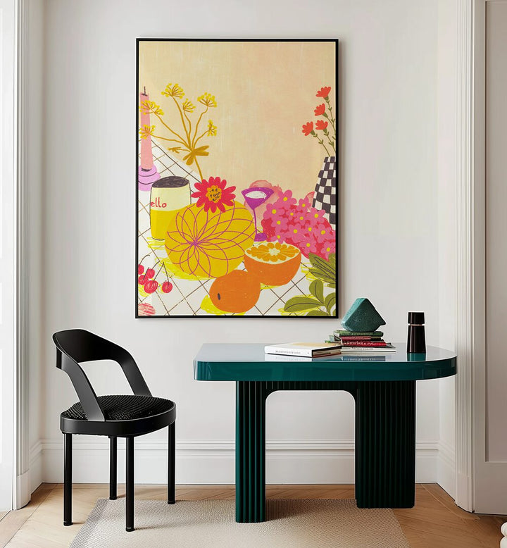 citrus and flowers by gigi rosado kitchen posters kitchen art prints Artwork III near office desk 