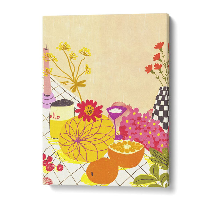 citrus and flowers by gigi rosado kitchen posters kitchen art prints in Gallery Wrap