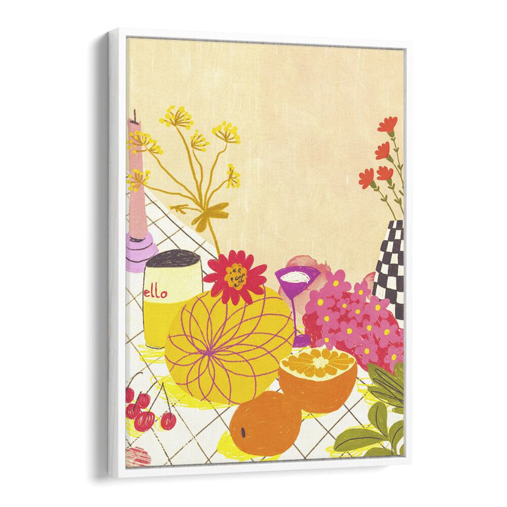 citrus and flowers by gigi rosado kitchen posters kitchen art prints in White Frame With Mount