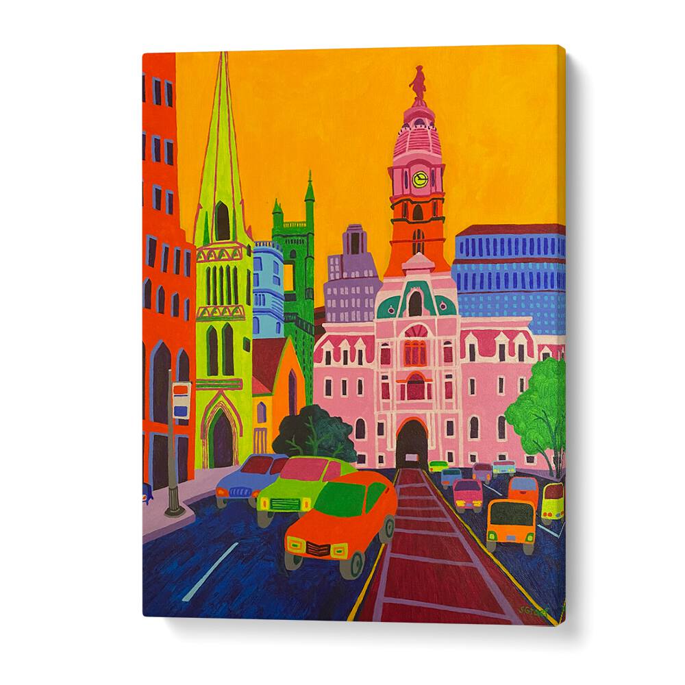 city hall landscape art prints in Gallery Wrap