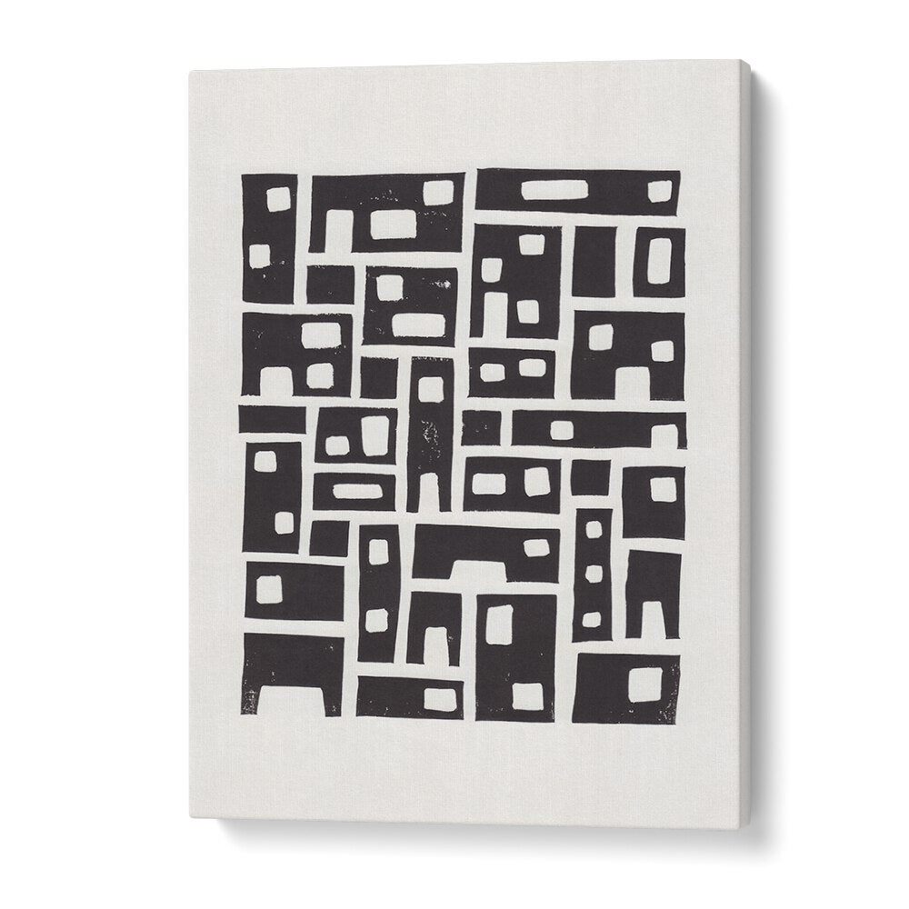 city lino print by alisa galitsyna geometric art prints geometric paintings in Gallery Wrap