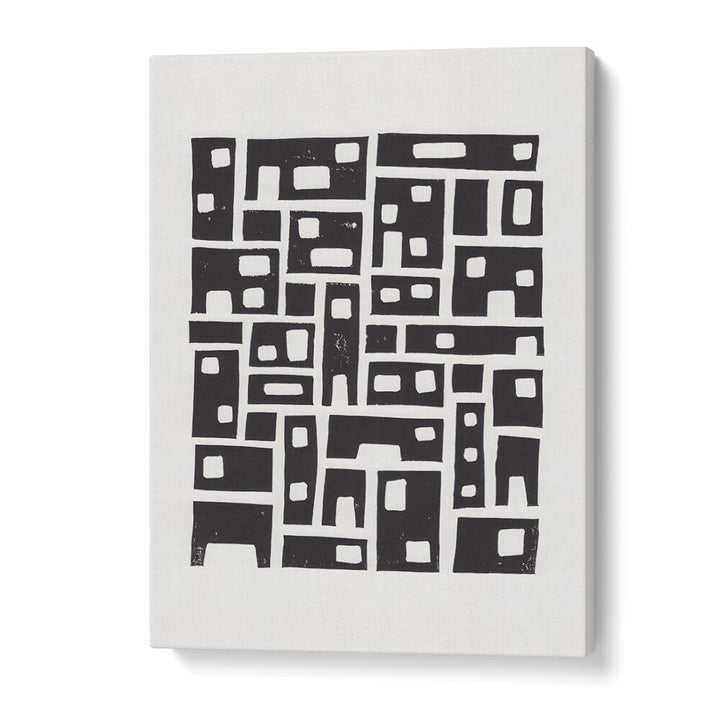 city lino print by alisa galitsyna geometric art prints geometric paintings in Gallery Wrap