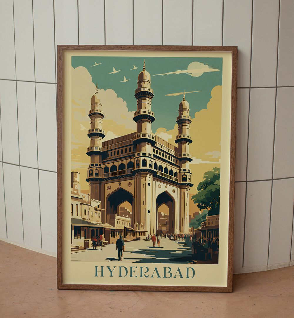 city of nizam-hyderabad travel posters Artwork I placed on a Wall 