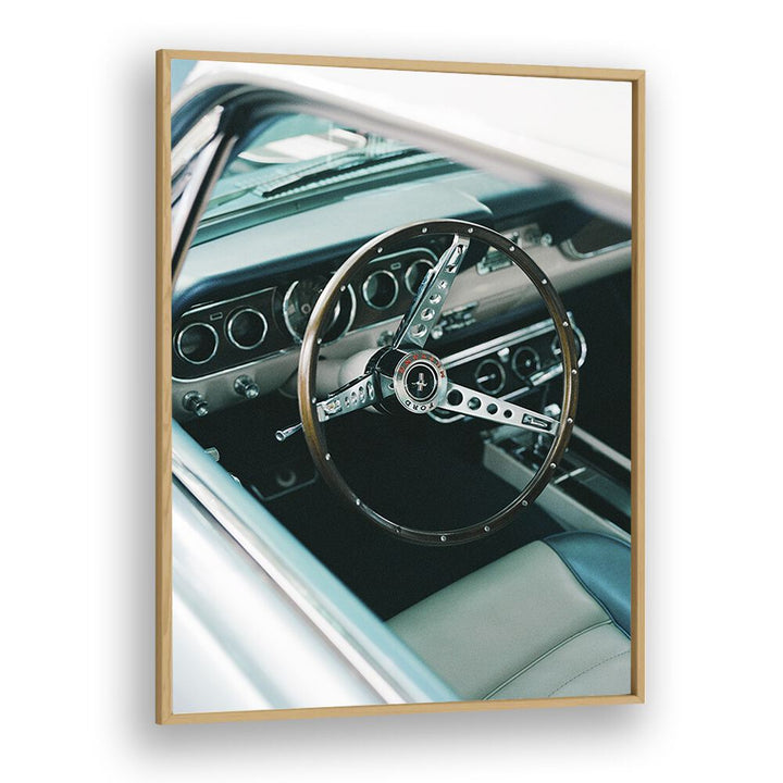 classic car VII car poster in Oak Wood Plain Frame