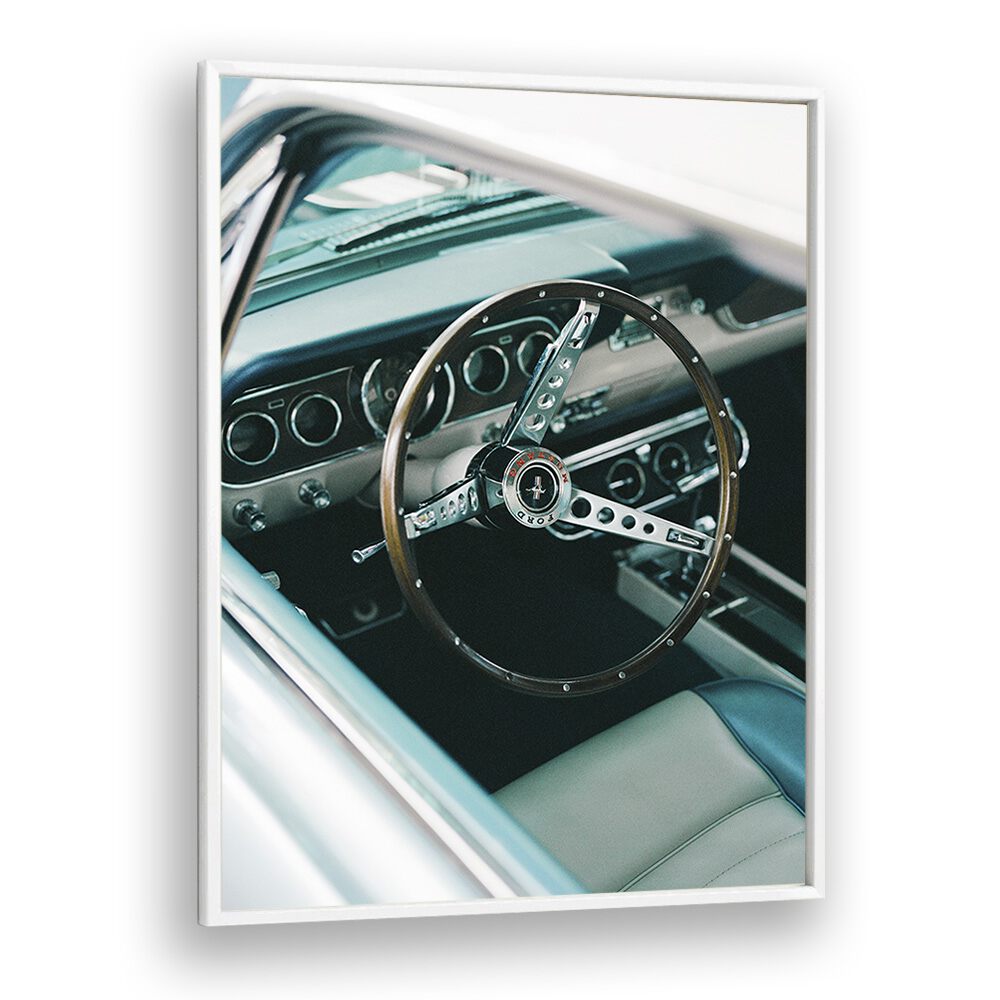 classic car VII car poster in White Plain Frame