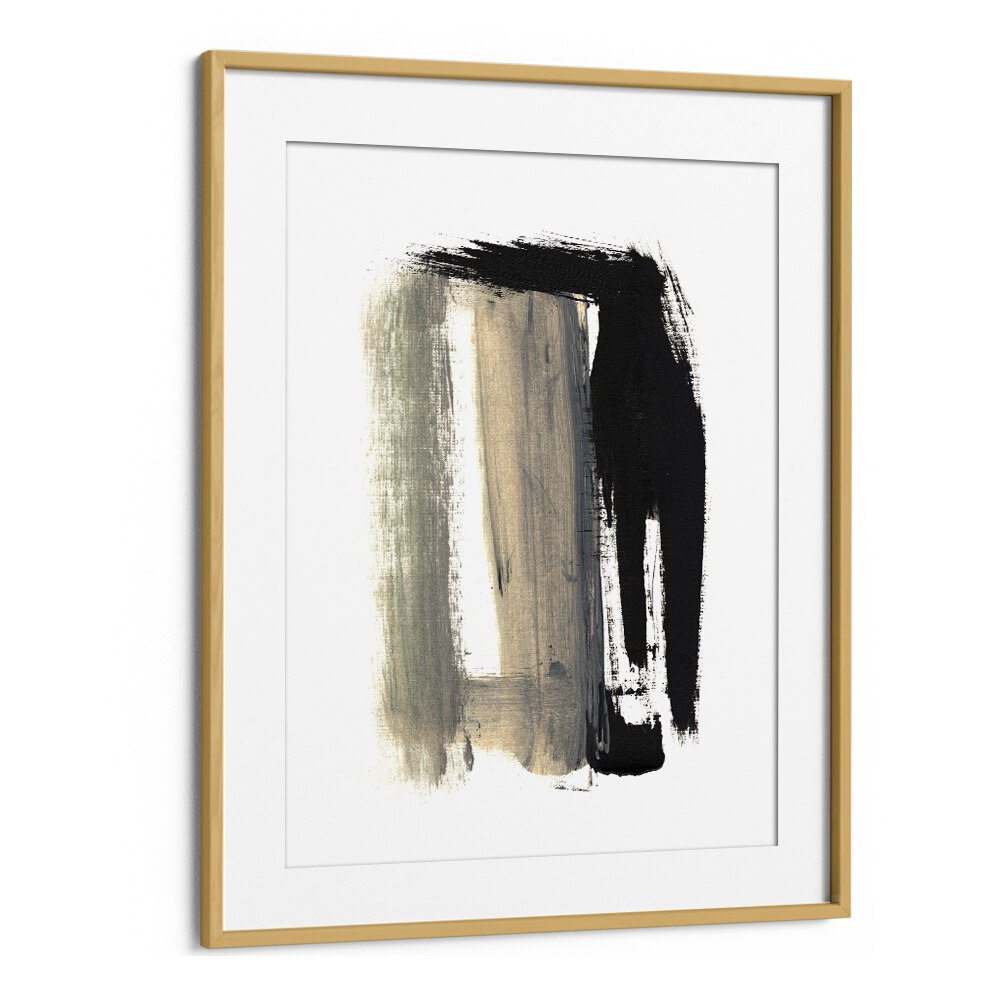 clay pit by dan hobday abstract art abstract paintings in Oak Wood Frame With Mount