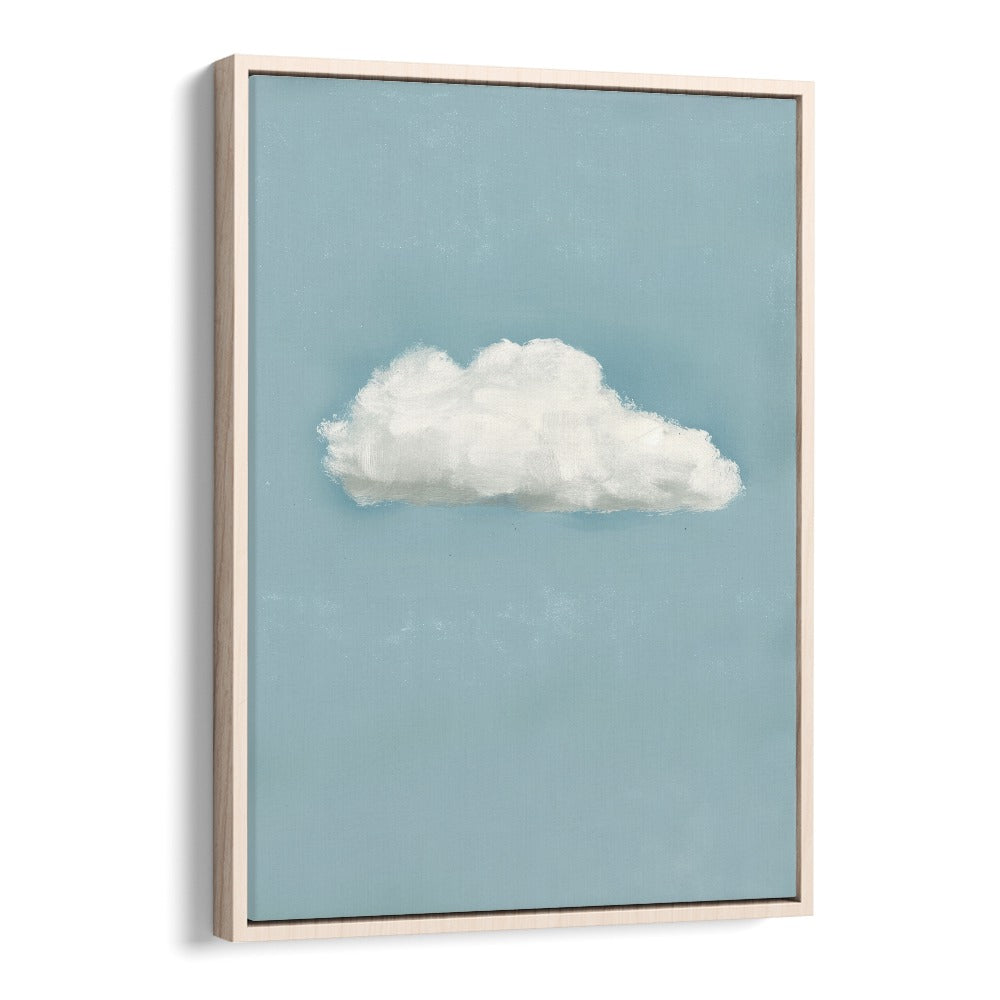 cloud electric wall art prints in Oak Wood Floater Frame