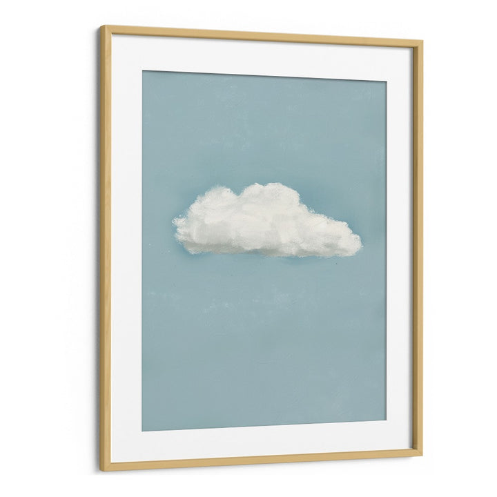 cloud electric wall art prints in Oak Wood Frame With Mount