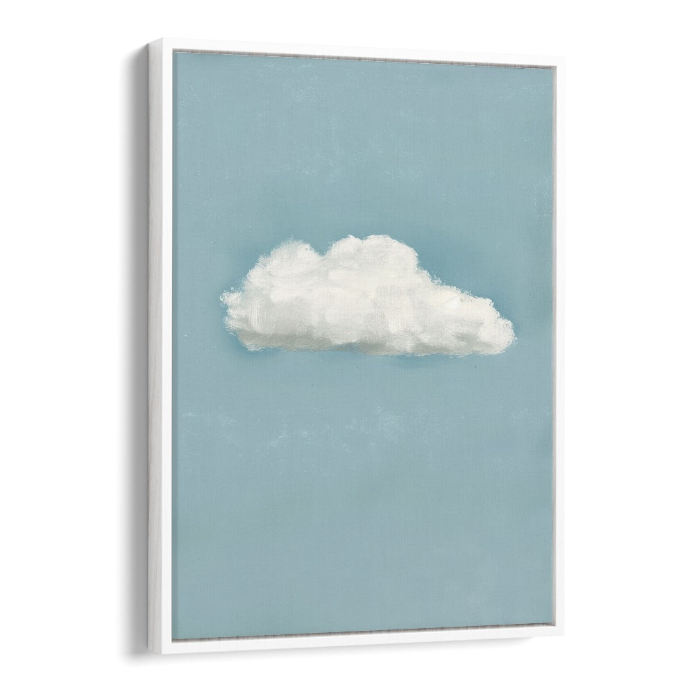 cloud electric wall art prints in White Floater Frame