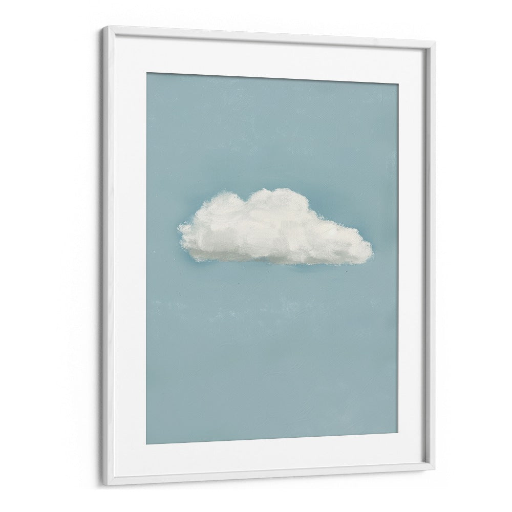 cloud electric wall art prints in White Frame With Mount