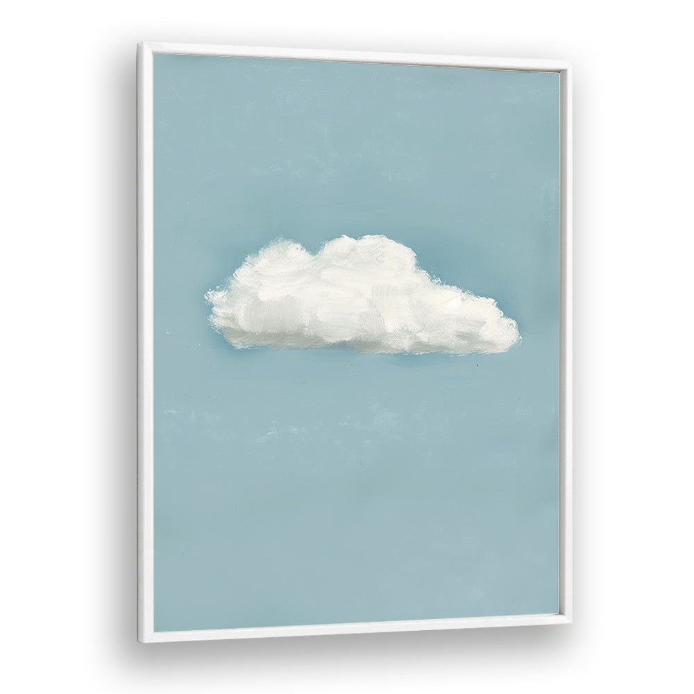 cloud electric wall art prints in White Plain Frame