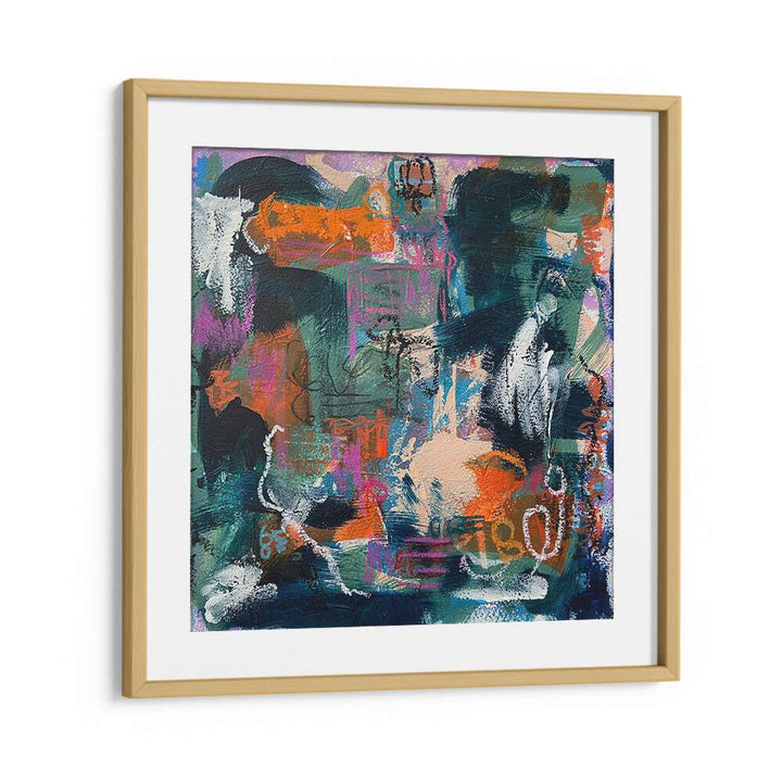 clxxx abstract paintings in Oak Wood Frame With Mount