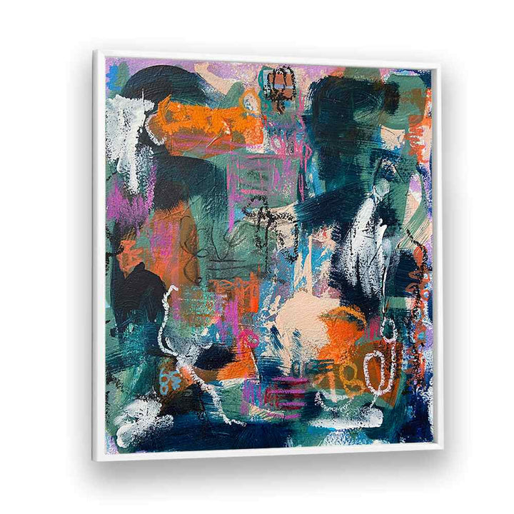 clxxx abstract paintings in White Plain Frame