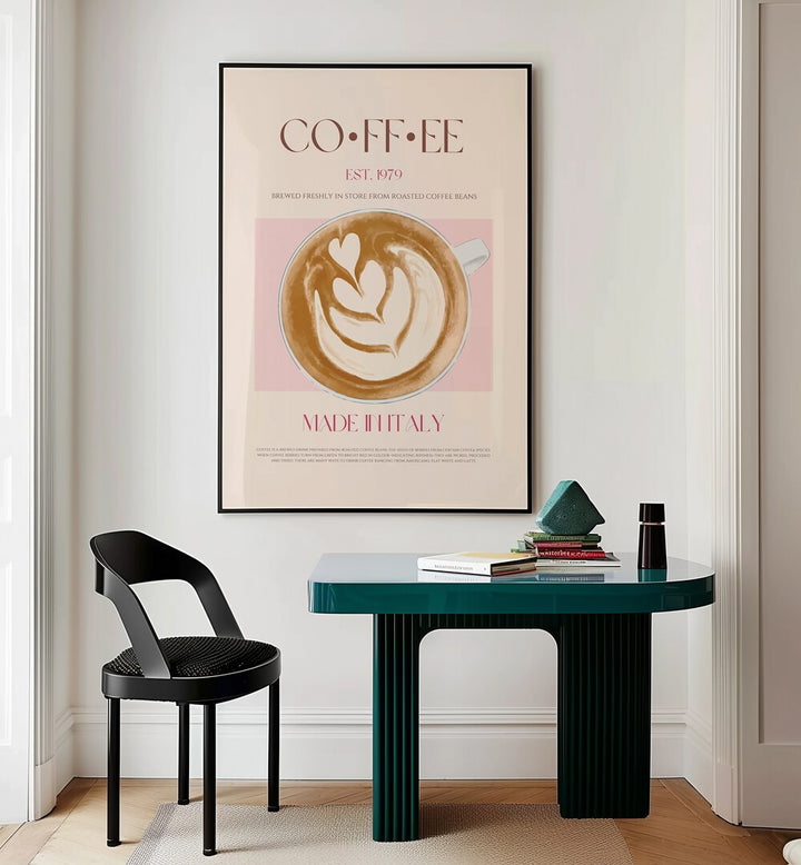 coffee print cafe art prints cafe posters Artwork II placed on a wall