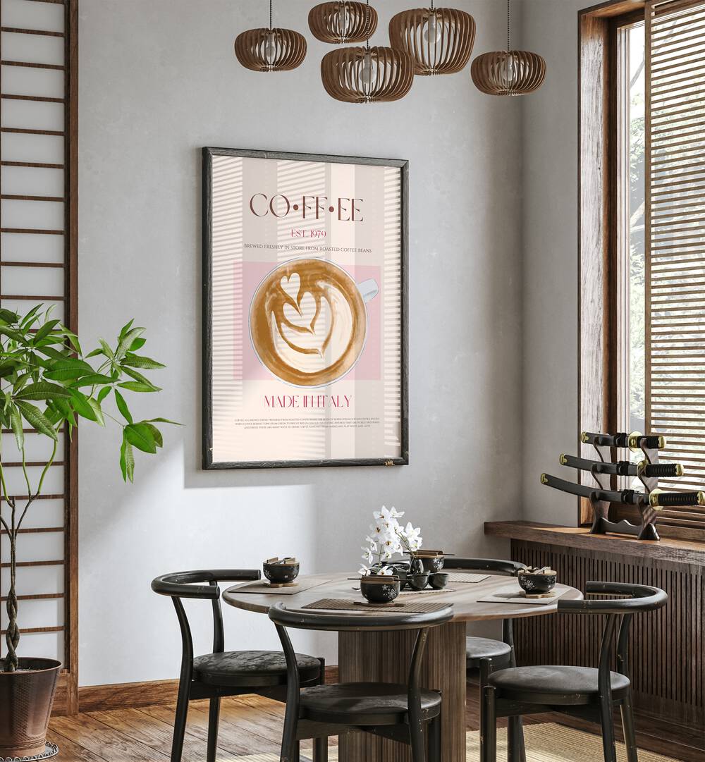 coffee print cafe art prints cafe posters Artwork III placed on a wall