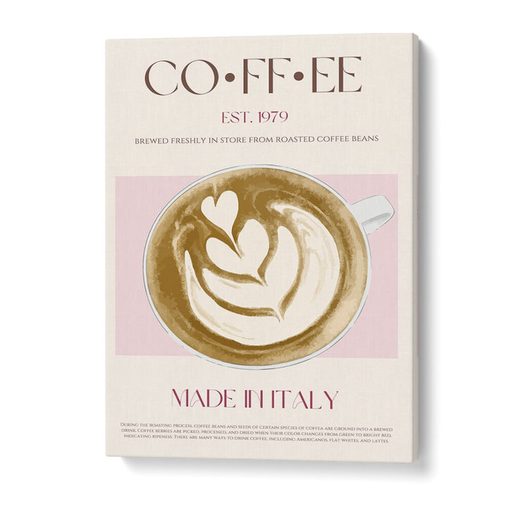 coffee print cafe art prints cafe posters in Gallery Wrap