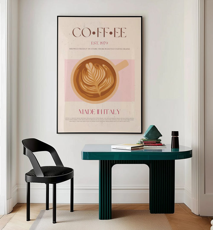 coffee print ii cafe art prints cafe posters Artwork III placed on a wall